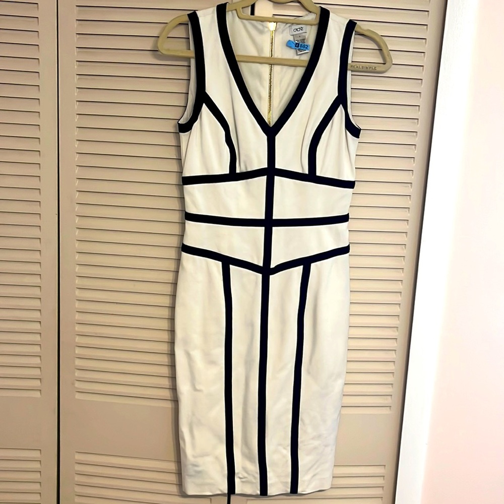 Black white pointe Cache dress